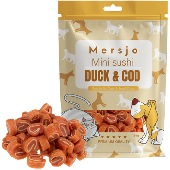 Cat treat - Mini sushi with duck and cod 50g