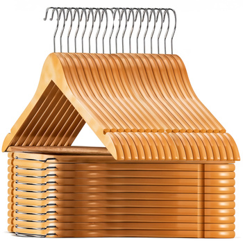 Wieszaki drewniane na ubrania do szafy WOODY zestaw 30 szt