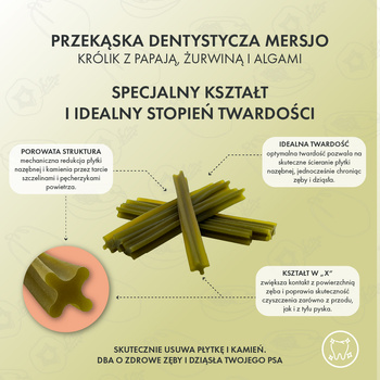 Mersjo Dental Sticks – Beef with Brown Algae and Green Tea Extract 28 pcs