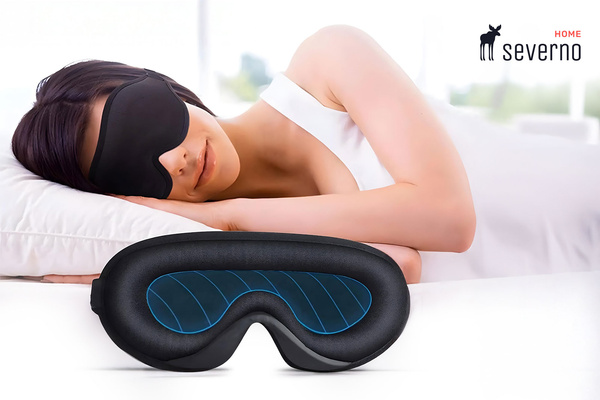 Opaska na oczy do spania, maska regulowana SLEEPY 3D