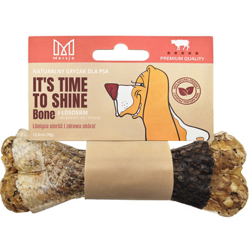 MERSJO salmon chew bone for dogs 13.5 cm - healthy skin and coat