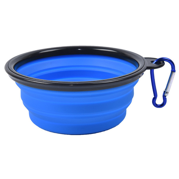 Collapsible Foldable Pet Dog Travel Bowl for Food & Water blue