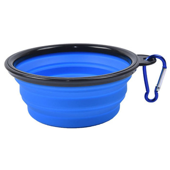 Collapsible Foldable Pet Dog Travel Bowl for Food & Water blue