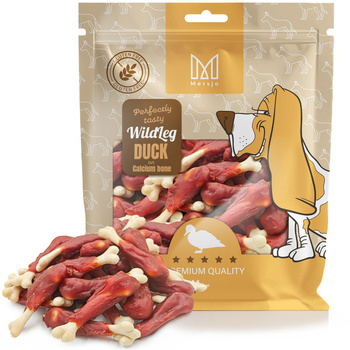 Udko wapienne z kaczką, naturalny przysmak dla psa, Mersjo, WildLeg, 500g