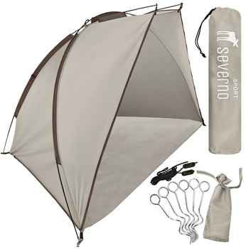 Duży namiot plażowy parawan na plażę półnamiot 220x120x120cm + pokrowiec