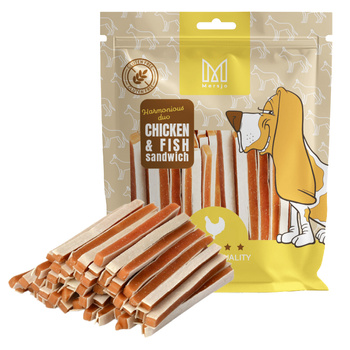 Dog treat - Chicken and cod sandwich Mersjo 500g