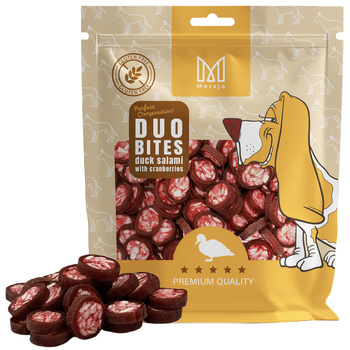 Duo Flavours Dog Treats – Duck Salami with Cranberry Mersjo 200g