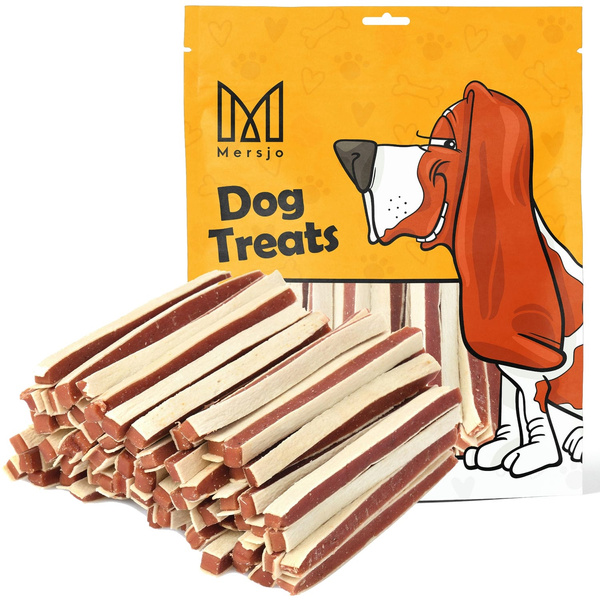 Dog treat - Soft duck strips sandwich Mersjo 500g