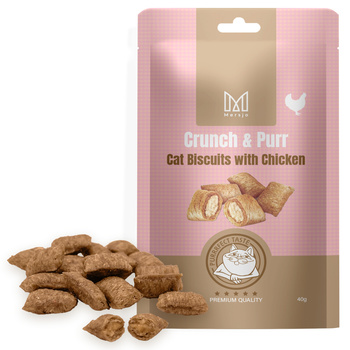 Crunch & Purr Cat Treats – Soft Chicken Biscuits Mersjo 40g
