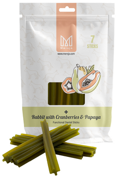 Mersjo Dental Sticks – Rabbit with Brown Algae, Cranberry, and Papaya