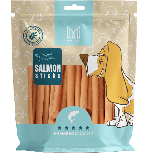 Przysmak dla psa - Kabanosy z łososia Mersjo 500g