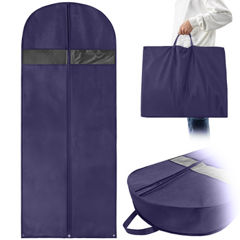 Granatowy Pokrowiec Ochronny na Odzież Baggi Long 150x60x15 cm - SEVERNO Home