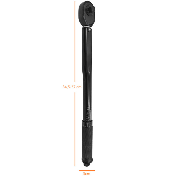 Klucz dynamometryczny precyzyjny 3/8" 7-112 Nm z blokadą + etui