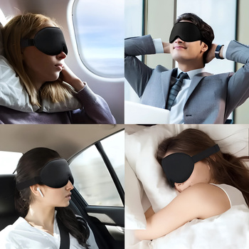 Opaska na oczy do spania, maska regulowana SLEEPY 3D