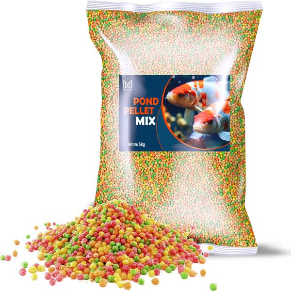 Pokarm dla ryb ogrodowych karpi koi Mersjo Pond pellet MIX 5kg 6mm